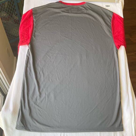 A4 Men’s Long Sleeve T-shirt size L, Solid Gray & Red - Picture 8 of 8